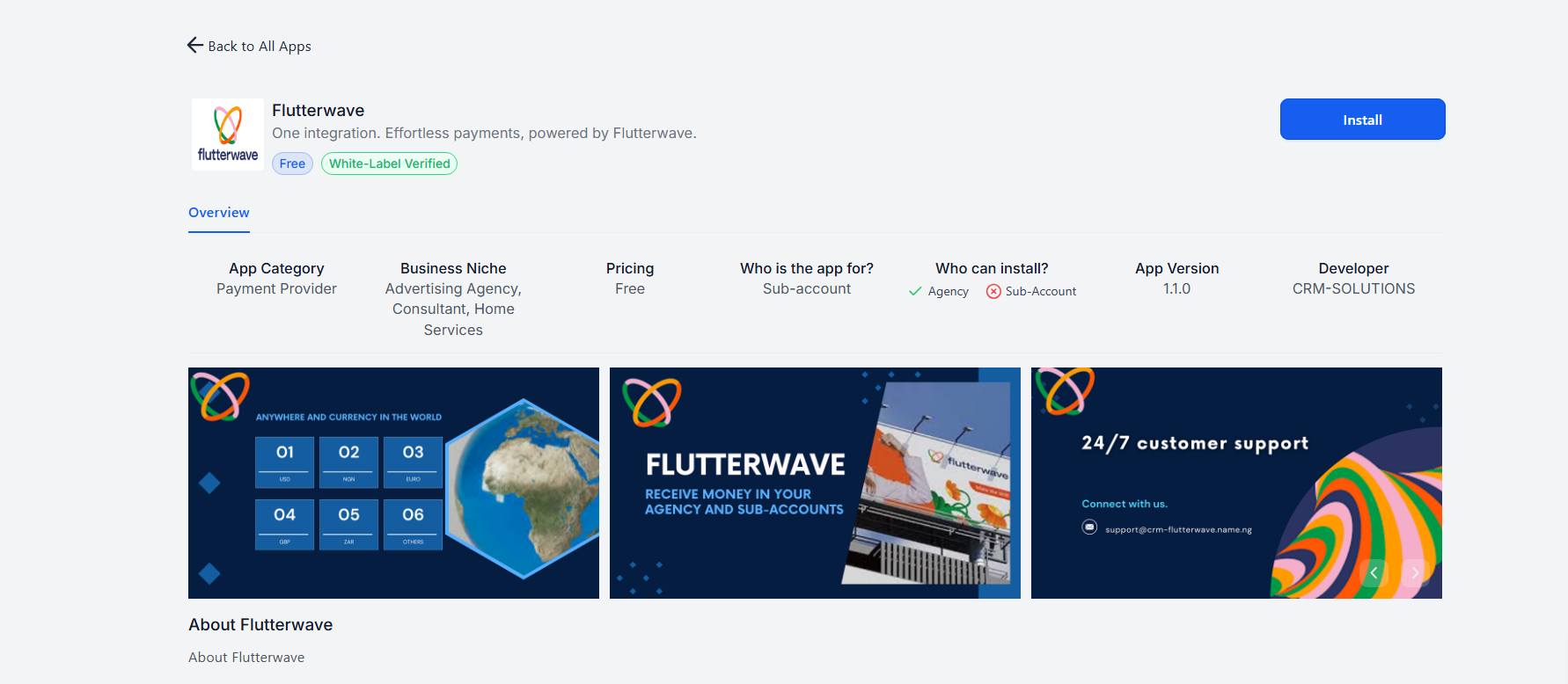 GHL Flutterwave App