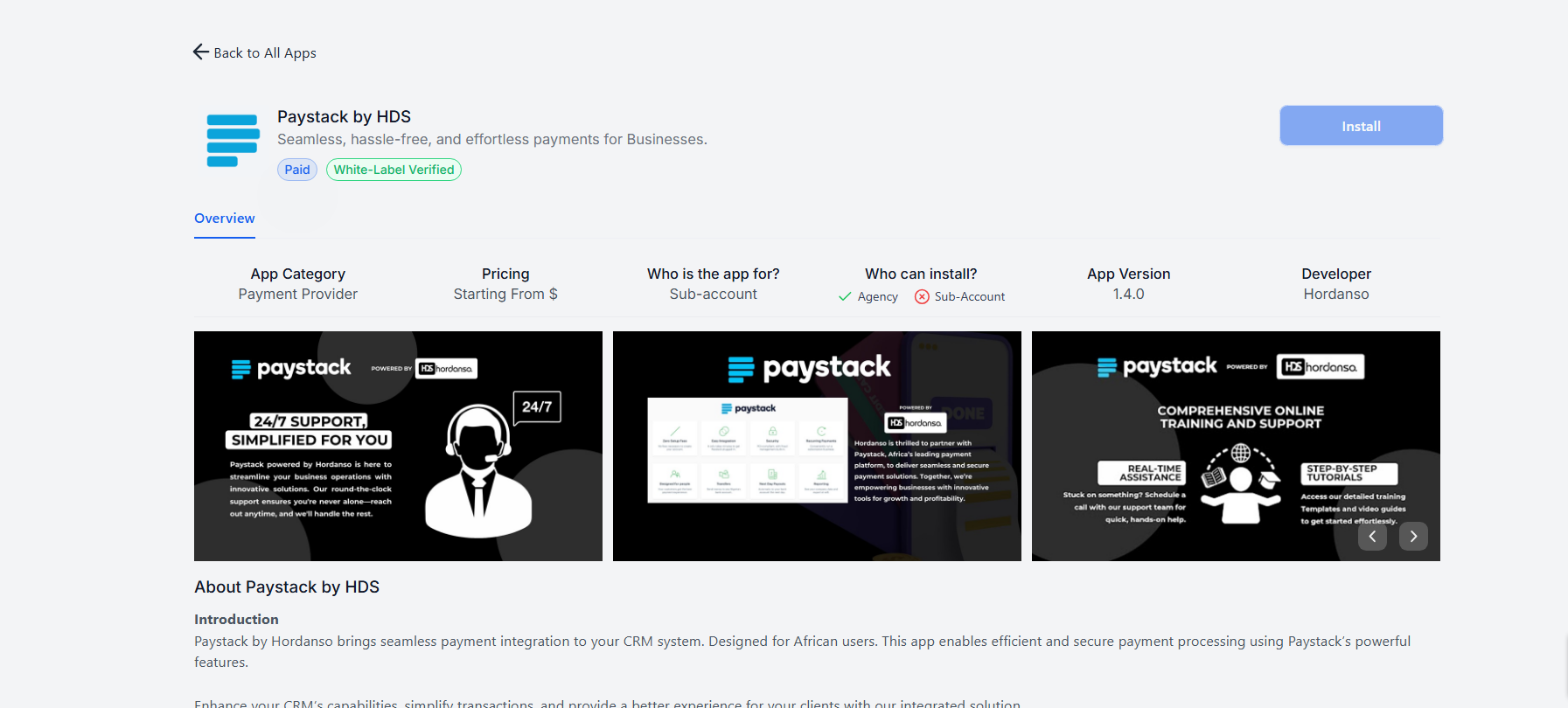 GHL Paystack App